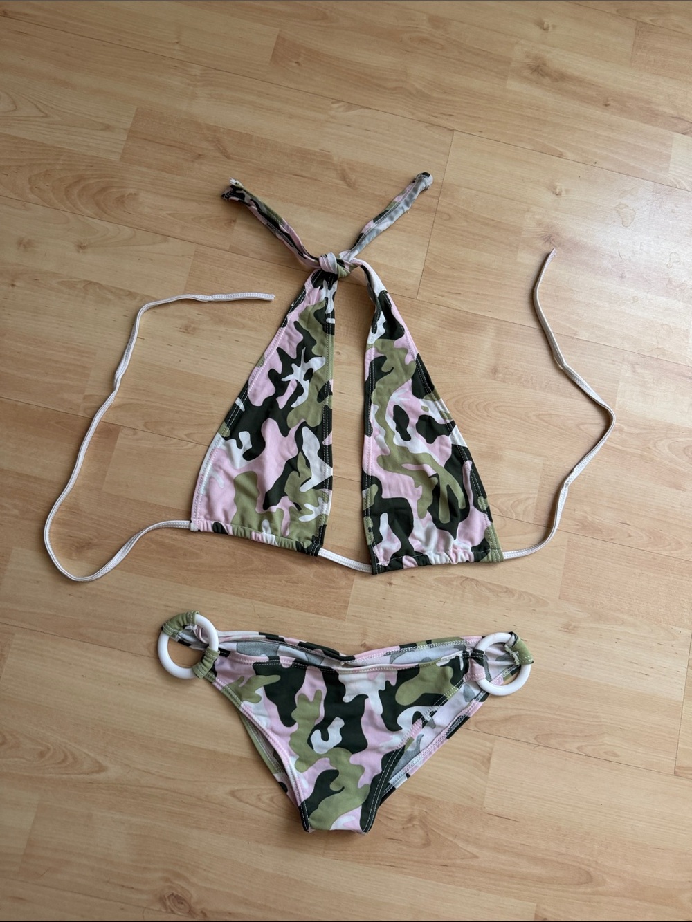 Pink Camouflage Multiway Wear Bikini Set